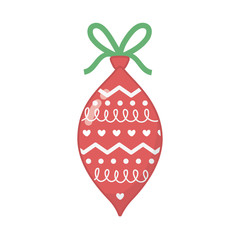 decorated ball ribbon hearts celebration merry christmas