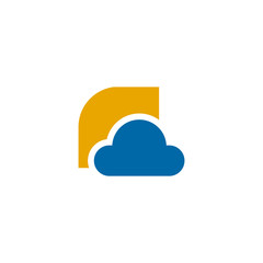 Cloud icon logo design vector template