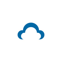 Cloud icon logo design vector template
