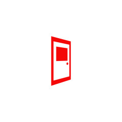 Door icon logo design vector template