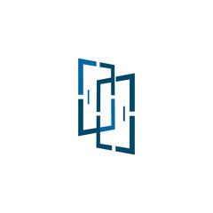 Door icon logo design vector template