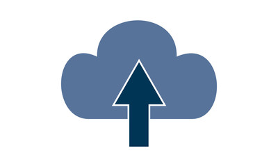 Cloud uploading icon for data transfer to the cloud