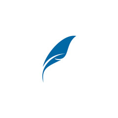 Fototapeta premium Feather pen icon logo design vector template