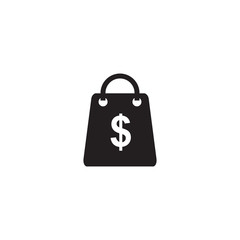 Shopping bag icon logo design vector template