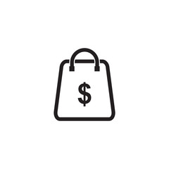 Shopping bag icon logo design vector template