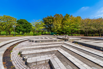 柏の葉公園の噴水広場