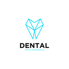 Naklejka premium Dental Clinic Dental Logo vector abstract design. Icon Concepts Logotype medical doctor dentist stomatology.