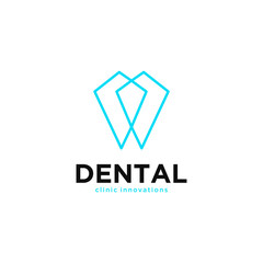 Dental Clinic Dental Logo vector abstract design. Icon Concepts Logotype medical doctor dentist stomatology.