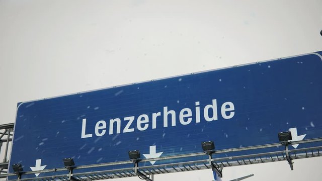 Airplane Landing Lenzerheide in Christmas