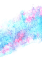 Fototapeta na wymiar Abstract fairy tale cloud sky watercolor hand painting background for decoration.