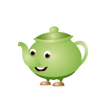 recommend clip art: Tea Pot - Cartoon Vector Image