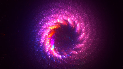 3D rendering abstract round light background