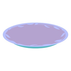 Glass Plate - Cartoon Vector Image