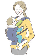 抱っこ紐　親子