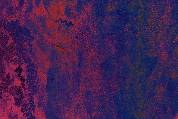 Grunge rusty iron sheet close-up. Toned abstract background