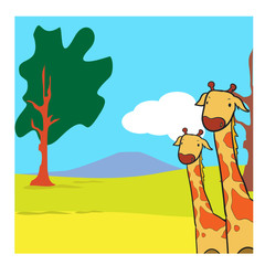 coloring page of giraffe