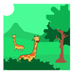 Obraz na płótnie Canvas coloring page of giraffe