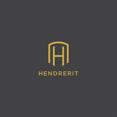 logo design inspiration for companies from the initial letters of the H logo icon. Elegant, Luxury, Modern - Vector