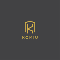 logo design inspiration for companies from the initial letters of the K logo icon. Elegant, Luxury, Modern - Vector
