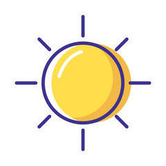 Weather Line Filled Color Icons 