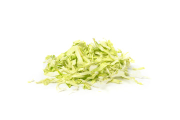 Fresh cabbage isolated on white background.