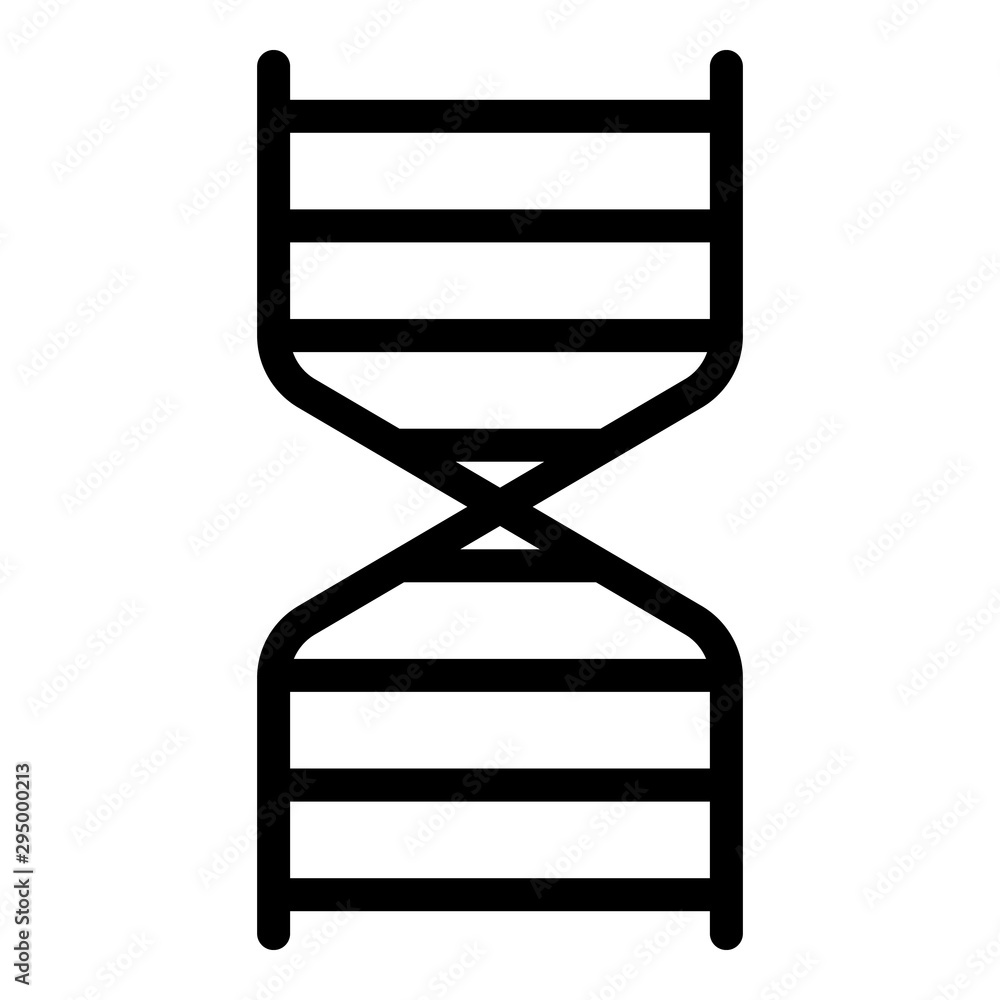 Poster dna icon. outline dna vector icon for web design isolated on white background