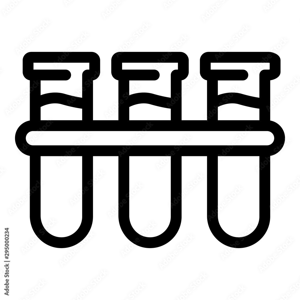 Poster test tube stand icon. outline test tube stand vector icon for web design isolated on white backgroun