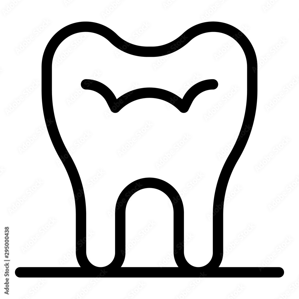 Aufkleber tooth icon. outline tooth vector icon for web design isolated on white background