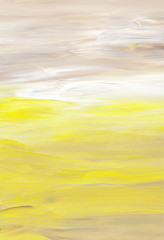 Abstract multicolored art painting background texture. Yellow, brown, white abstraction. Conceptual artwork.