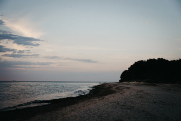 Strand untergehende sonne