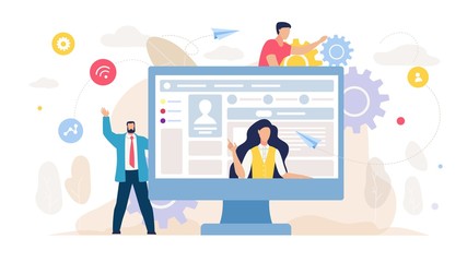 Social Network Management and Marketing Cartoon