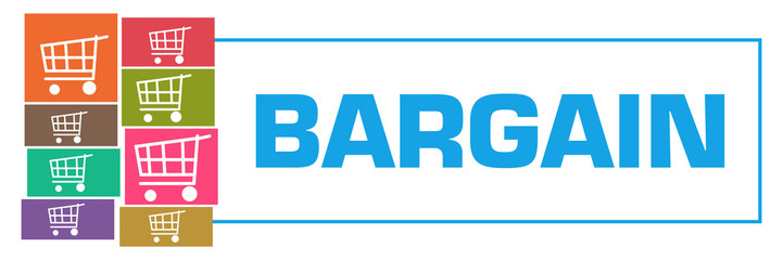 Bargain Colorful Shopping Carts Grid Left Box Horizontal 