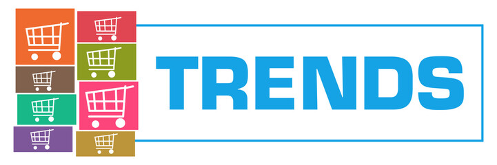 Trends Colorful Shopping Carts Grid Left Box Horizontal 