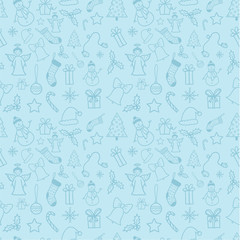 Simple Christmas holiday seamless pattern. Vector eps10.