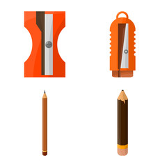 Vector design of stationery and supplies icon. Set of stationery and tool vector icon for stock.