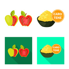 Vector design of test and synthetic logo. Collection of test and laboratory stock vector illustration.