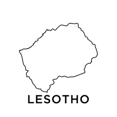 Lesotho map vector design template