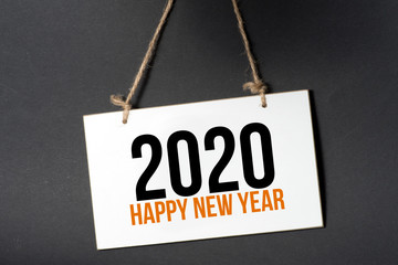 Ein Schild und das Jahr 2020