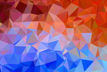 Light Blue, Red vector abstract mosaic backdrop.