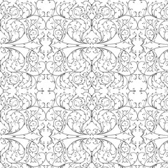 Abstract black Branches with  leaves  pattern