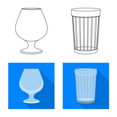 Vector illustration of form and celebration icon. Collection of form and volume stock symbol for web.