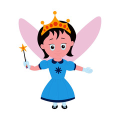 Fairy with Wand - Cartoon Vector Image