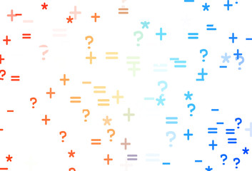 Obraz premium Light Blue, Red vector layout with algebra elements.