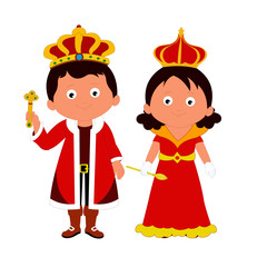 King and Queen - Cartoon Vector Image