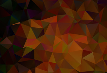 Dark Brown vector polygonal template.
