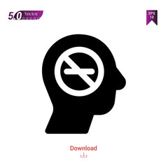 different no-smoke icon isolated on white background. Best modern. Graphic design, mobile application, user interface. Editable stroke. EPS10 format vector illustration