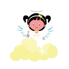 Baby Angel - Cartoon Vector Image