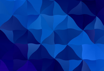 Light BLUE vector shining triangular backdrop.