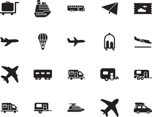 holiday vector icon set such as: steel, yacht, way, tickets, train, public, wagon, view, school, express, lifestyle, airship, carriage, departure, pass, family, high, circle, railway, arrive