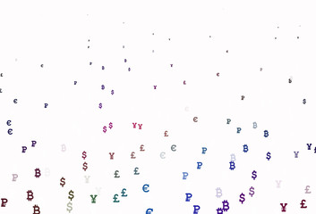 Light Multicolor vector layout with banking symbols.